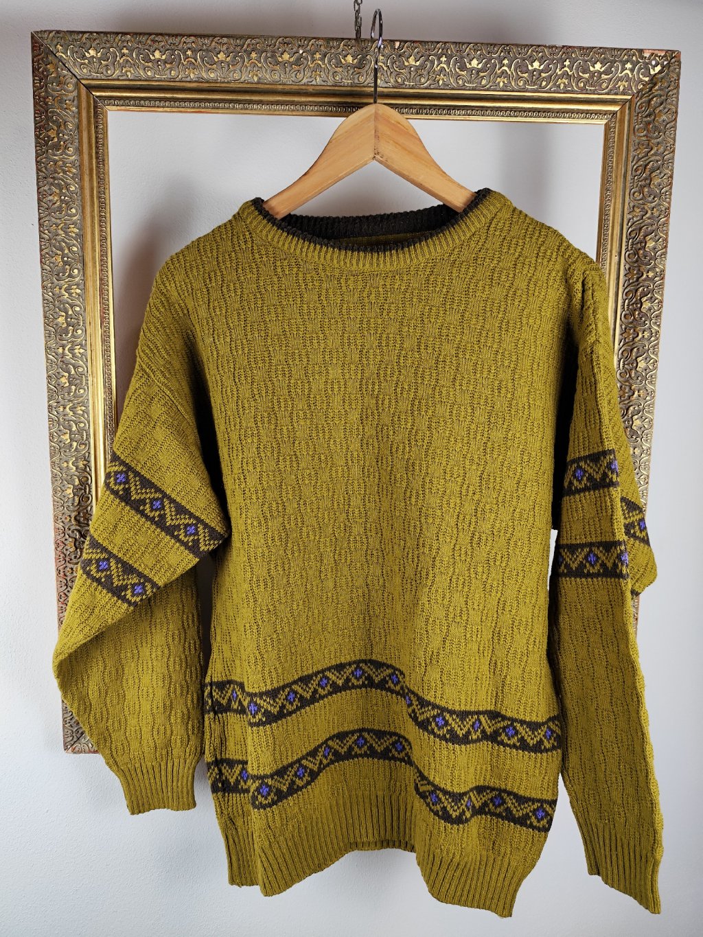 khaki vintage dámský svetr