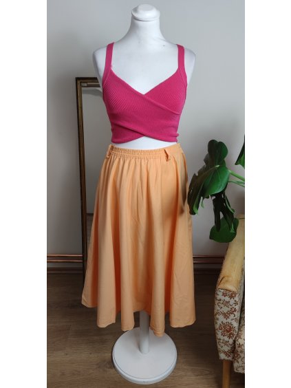 oranžová vintage sukně