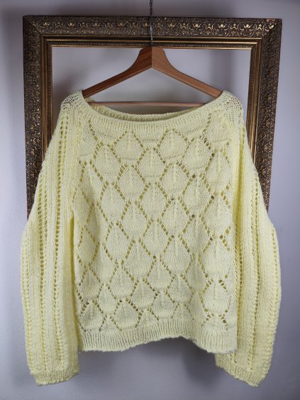handmade vintage žlutý svetřík