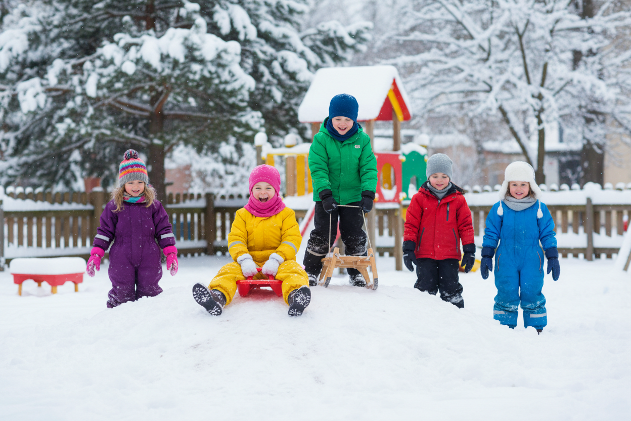 Jak obléct dítě do školky v zimě? Méně vrstev = více pohody