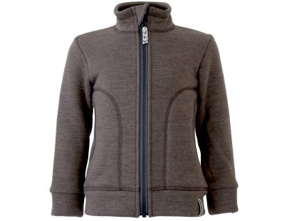 MIKINA ZIP HNEDA