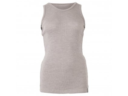 Merino žebro tílko dámské Oříškový melír