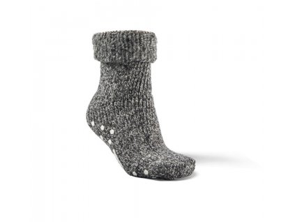 Vlněné ponožky s protiskluzem Antracit