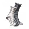 Ponožky z alpaky - duopack šedý proužek