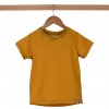 Organická bavlna tričko krátký rukáv dětské Hořčicová