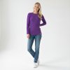 merino dámské triko fialové