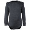 Rostoucí merino body dlouhý rukáv dětské Grafitová