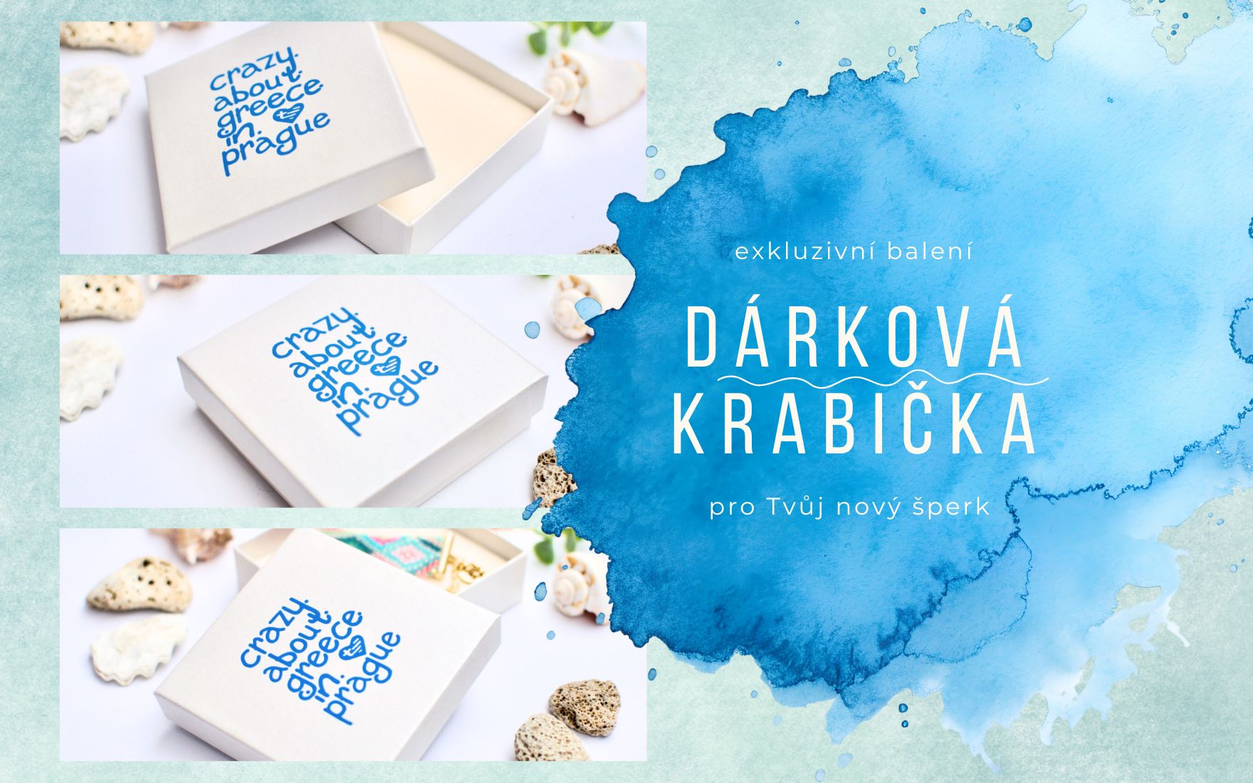 Dárková krabička na šperky - crazy.about.greece.in.prague
