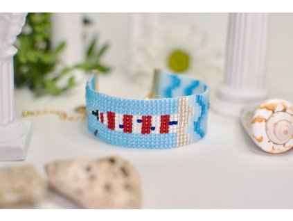 ručně tkaný náramek maják crazy about greece in prague 1