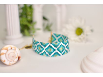 Ručně tkaný náramek | HADÍ KŮŽE