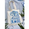 plátěná taška s uchy ruční potisk kalimera řecko řecké obrázky crazy about greece in prague 4