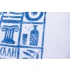 Potah na polštář ve středomořském řeckém stylu kalimera racek bouzouki ouzo meandr rybičky řecká vlajka crazy about greece in prague 5