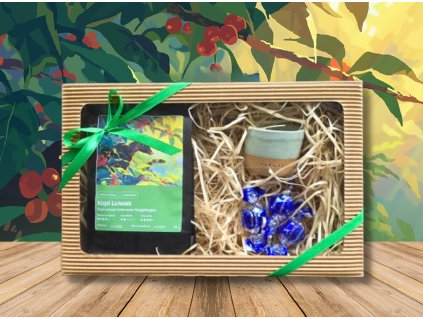 Sada cibetková káva Kopi Luwak a hrníček Štěstí