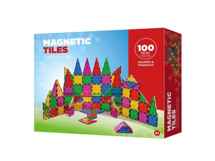 Magnetické stavebnice Magnetic Tiles – 100 dílů