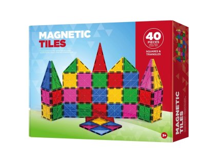 Magnetická stavebnice Magnetic Tiles – 40 dílů