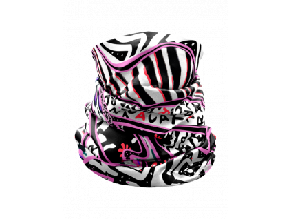 CRAZY NECK GAITER LIGHT ZEBRA MIX