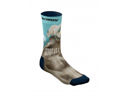 S23385005X 00 X168 CRAZY SOCKS MOUNTAIN GOAT