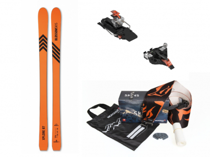 SET BLOSSOM FORMULA XPLORE 87 + VÁZÁNÍ ATK C RAIDER 12 ORANGE + PÁSY MONTANA