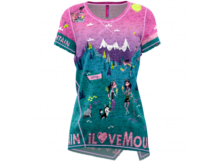 CRAZY T-SHIRT ALOHA WOMAN I LOVE MOUNTAIN (Velikost XXL)