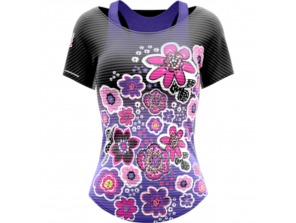 CRAZY T-SHIRT SLASH WOMAN FLOWER (Velikost XS)