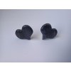 Náušnice černá srdíčka