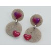 barevná srdce na žule visací 7