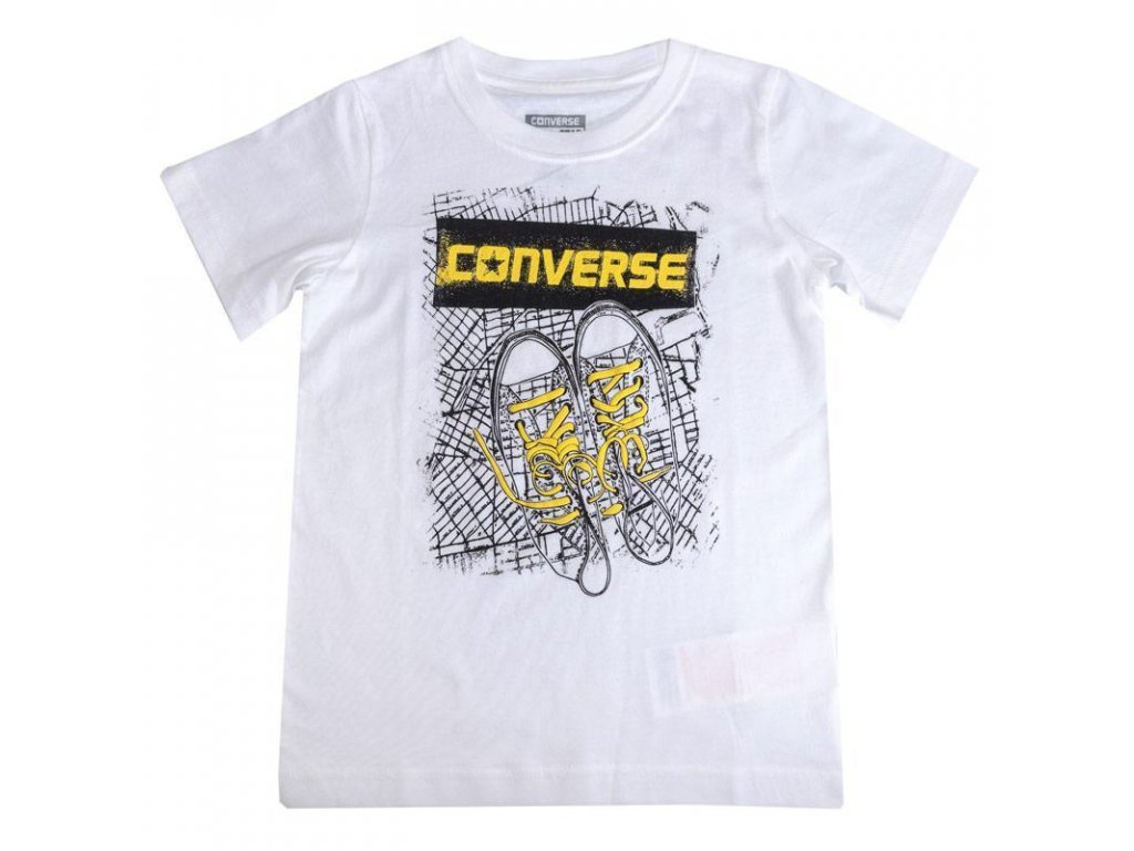 Tričko Converse Infant Boys Bk Map T-Shirt White