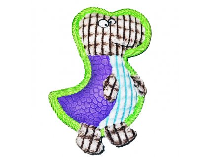 Plyšovo-silikonová  pískací hračka pro psa dinosaurus fialový