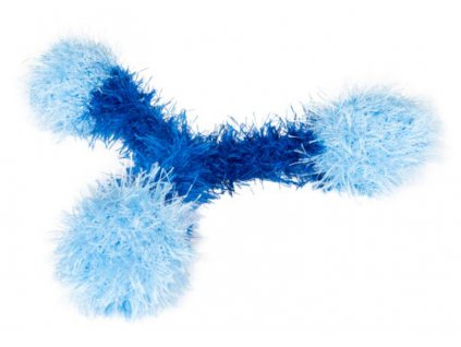 Pletená hračka TRIO modrá S pro psa  oomaloo