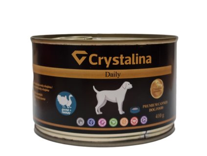 konzerva pro psa crystalina hus s krůtí masem