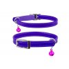 Kožený obojek pro kočku  fialový
