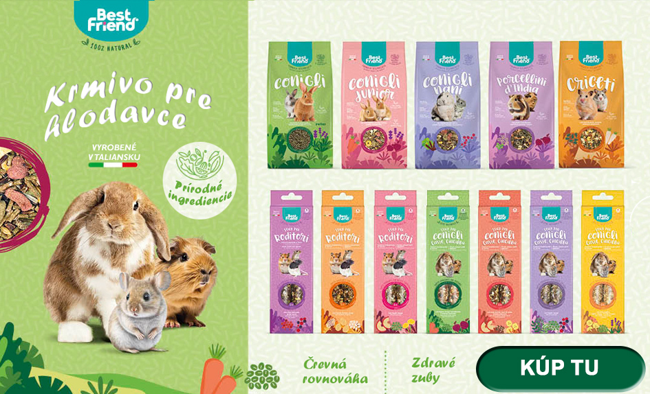 Kvalitné talianske krmmivo pre hlodavce