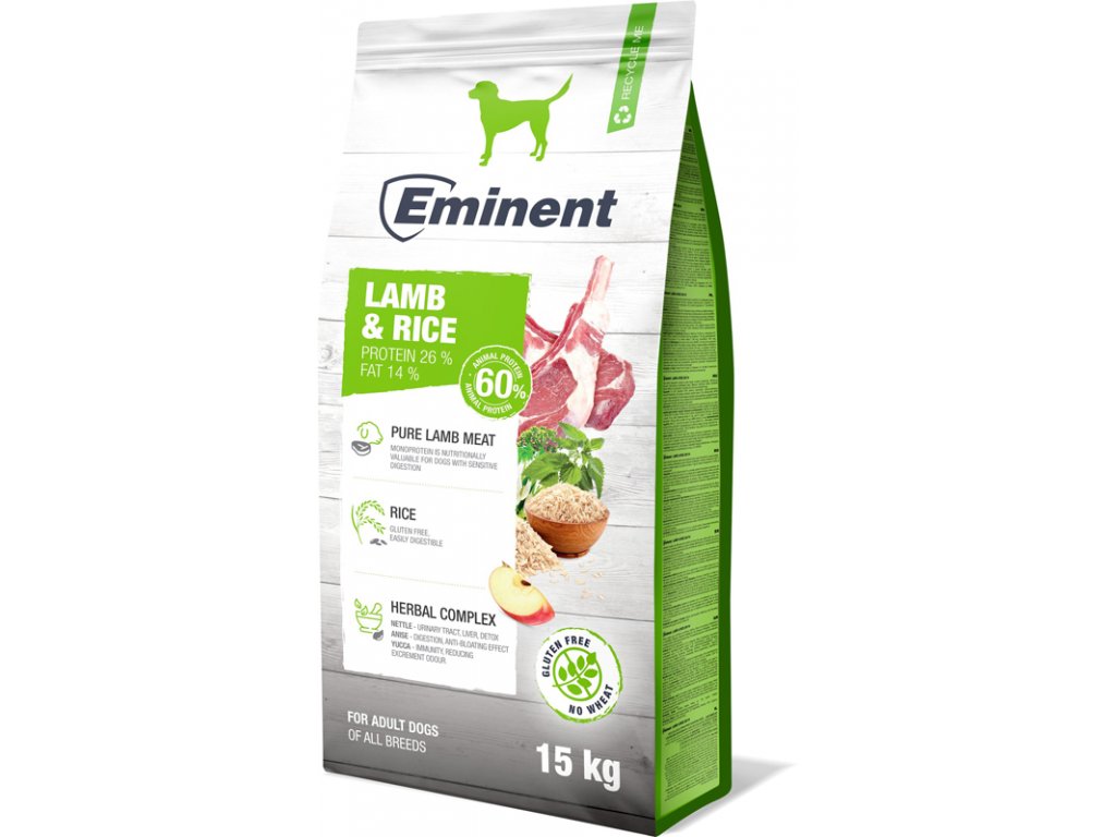 Eminent Lamb and Rice 15 kg new sam