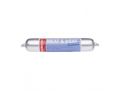Odmeny pre psov v tvare salámy Meat and trEAT 100% losos 80g