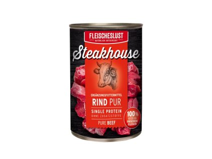 Konzerva pre psa STEAKHOUSE - 100% hovädzie mäso 800g