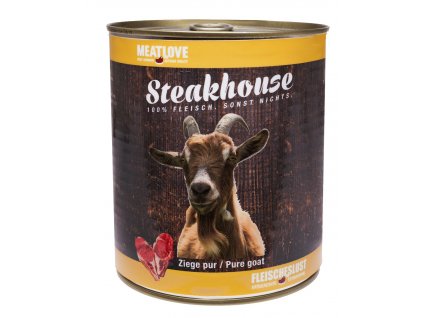 Konzerva pre psa STEAKHOUSE - 100% kozie mäso 800g