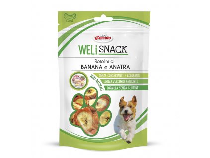 Pamlsky pre psy WELI SNACK banánové kačacie rolky