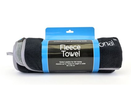 Uterák Fleece towel pre psa alebo mačku čierno - sivý