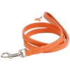 Plochý obojok  a vodítko - oranžový set