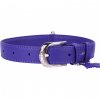 Plochý obojok  a vodítko - fialový set