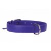 Plochý obojok  a vodítko - fialový set