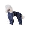 Pršiplášť overal pre psa MODRÁ krátke nohy