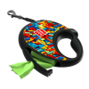Samonavíjacie vodítko pre psa Lego so zásobnikom na sačky26