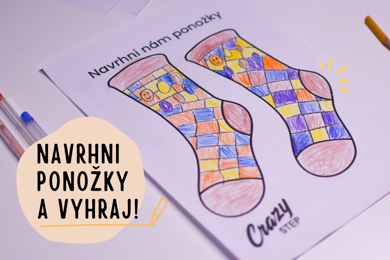 Navrhni CrazyStep ponožky a vyhraj!