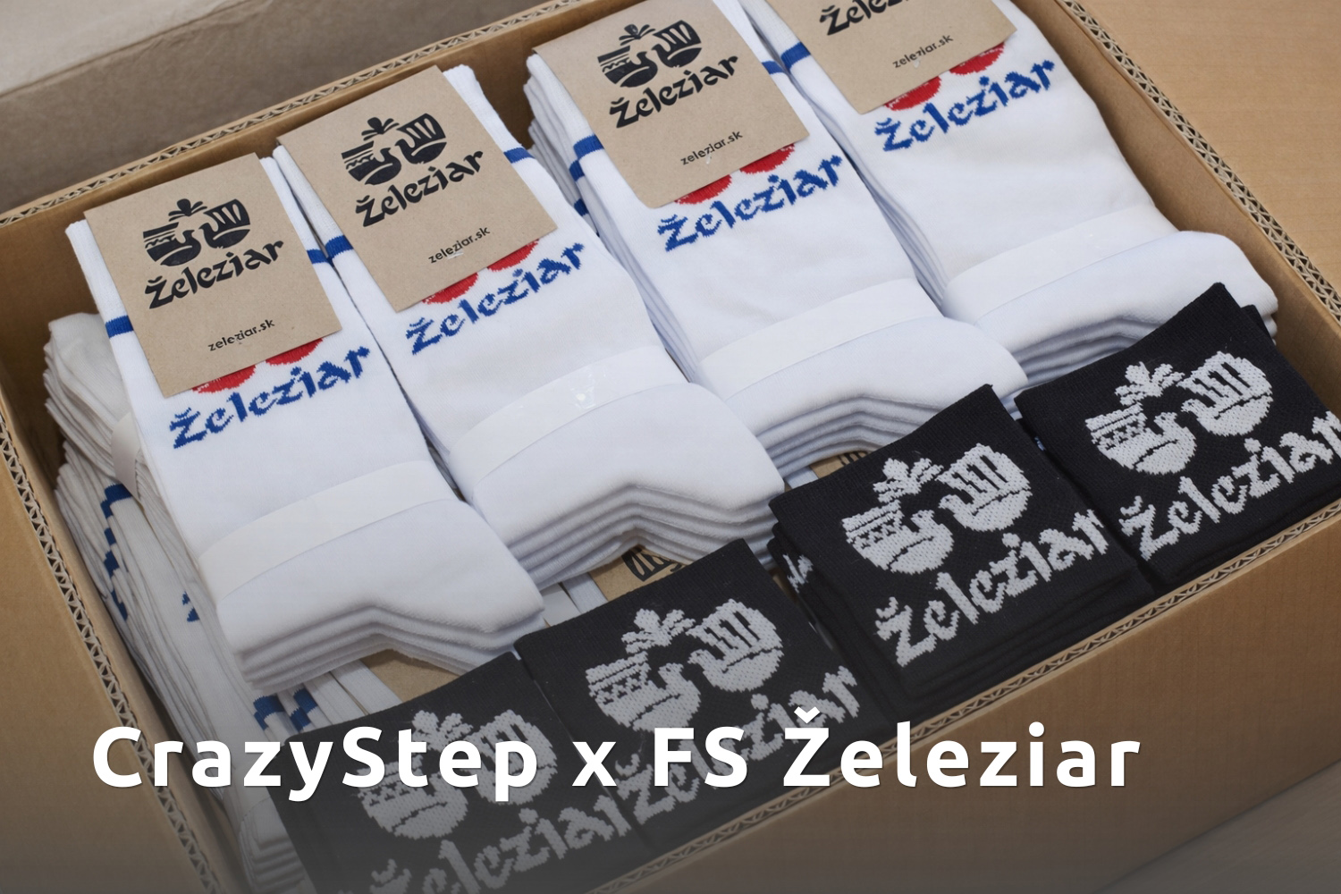 Zákazkové ponožky pre FS Železiar: výroba ponožiek s vlastným logom