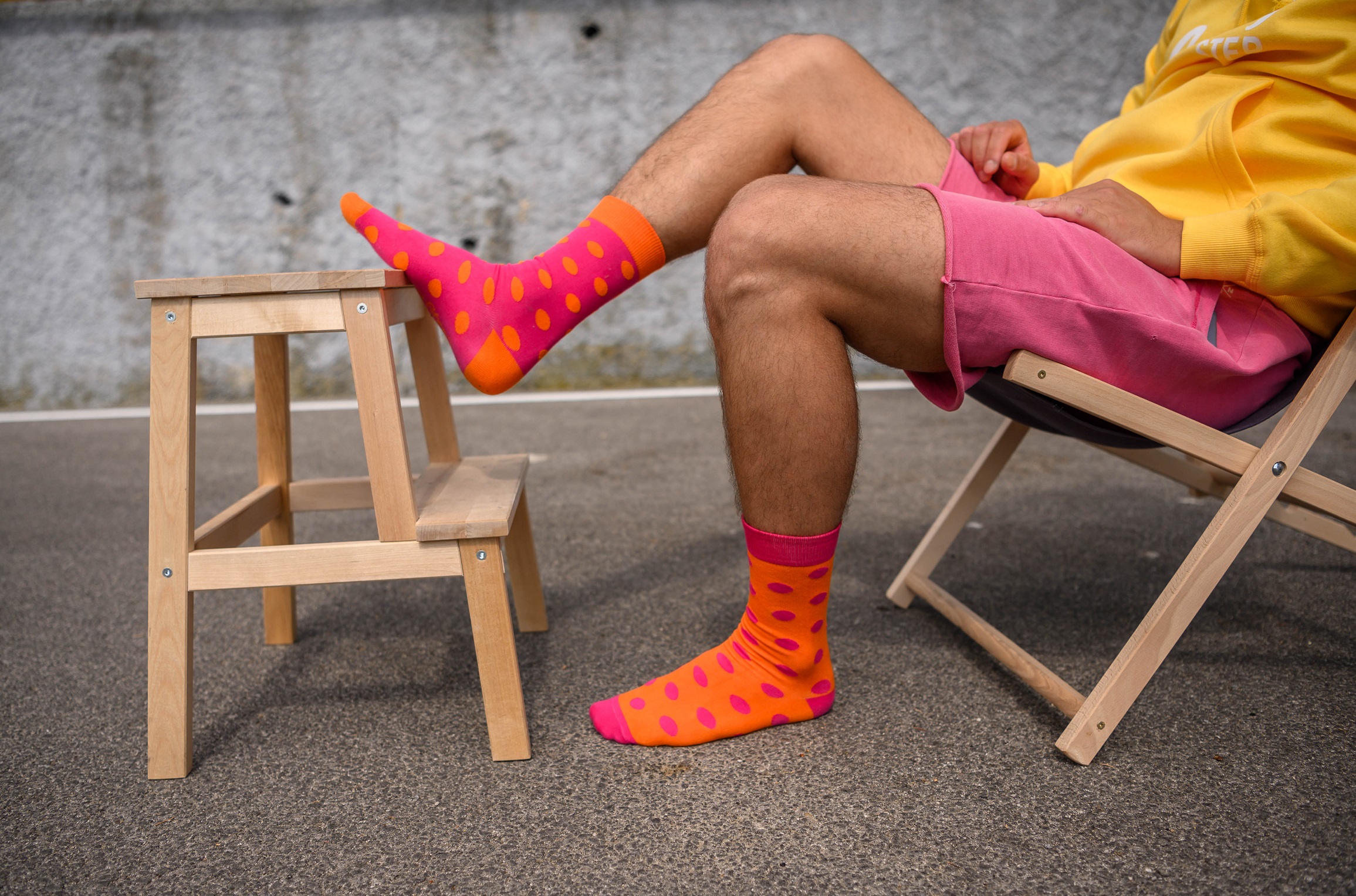 CrazyStep ponožky ružovo oranžové bodky