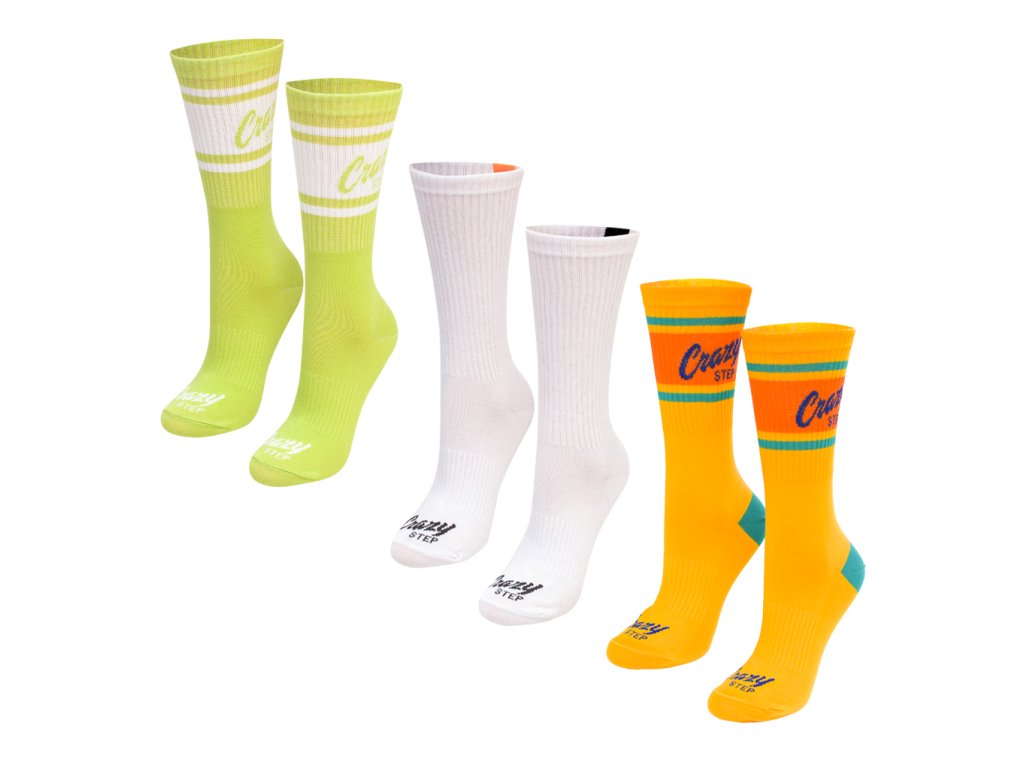 vysoke sportove ponozky crazystep set 23