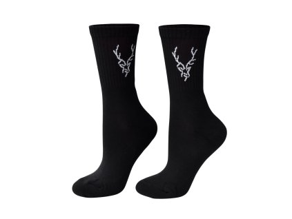 crazystep ponozky frote jelen cierne 01