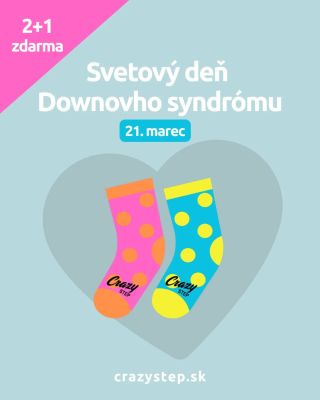 🧦 Dnes nosíme rozdielne ponožky 💙 21. marec – Svetový deň Downovho syndrómu Deň, ktorý oslavuje rozmanitosť, jedinečnosť a...