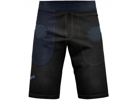 CRAZY SHORT GULP MAN JEANS-BLACK (Velikost XS)